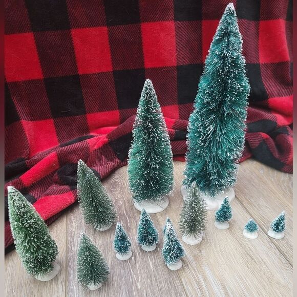 Christmas Village Tree Assortment  Tall and Small LEMAX landscape evergreen - Picture 3 of 6